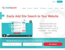 Tablet Screenshot of addsearch.com